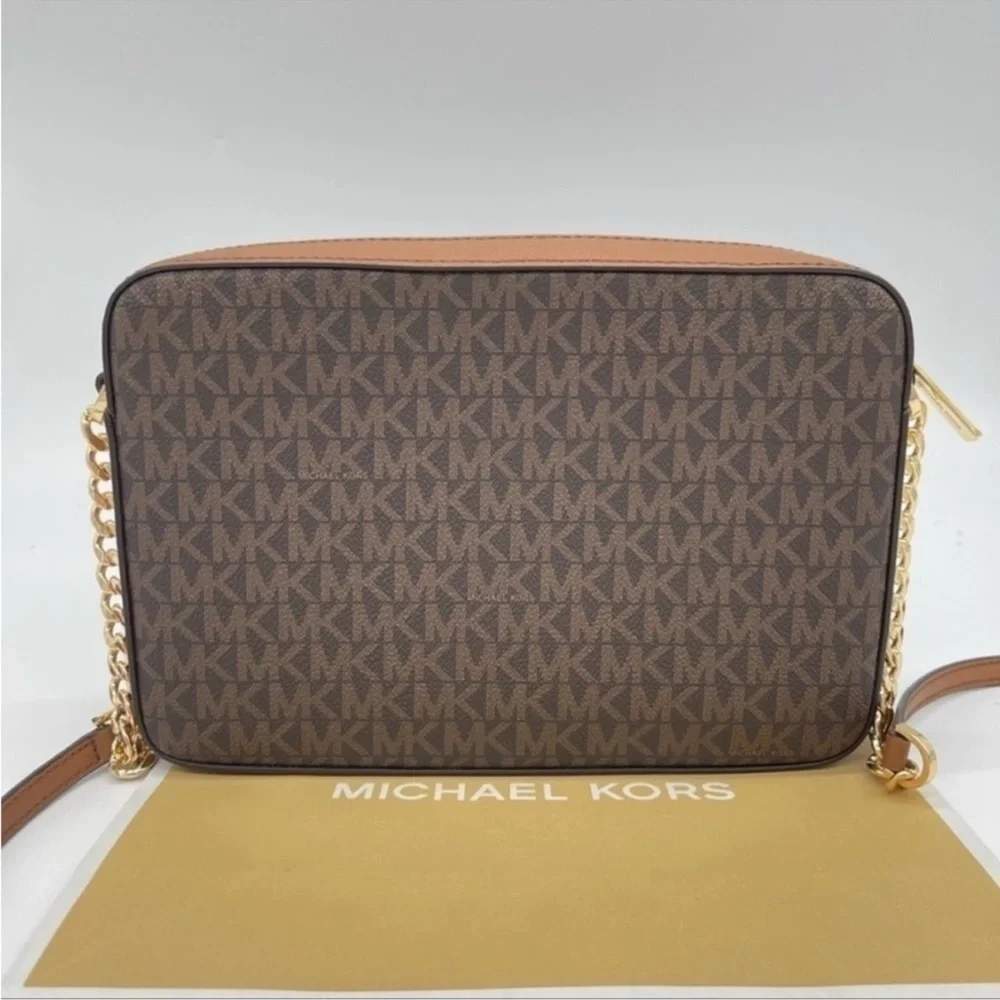 Michael Kors Large EW Crossbody Bag Brown/Gold